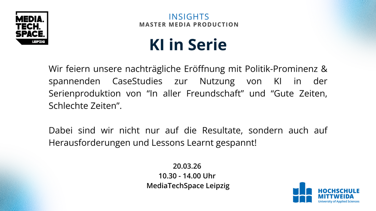 Ankündigungstext Eröffnungsveranstaltung MediaTechSpace Leipzig