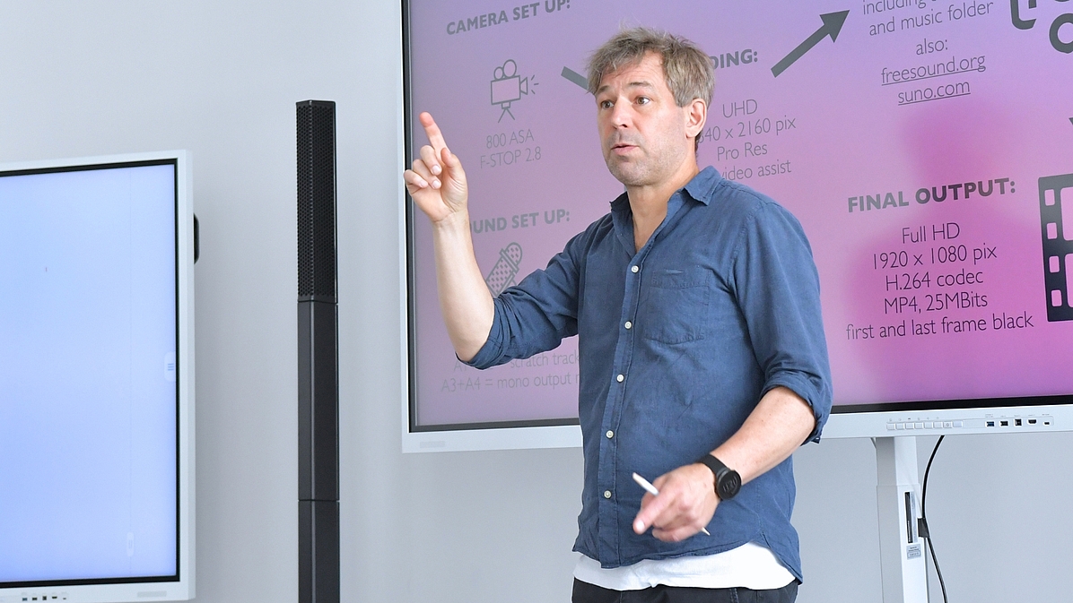 Vorlesung im MediaTechSpace Leipzig: Produktion eines Werbeclips